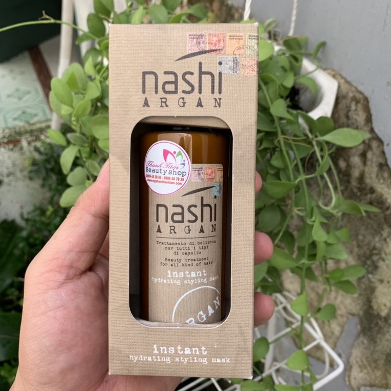 🇮🇹Nashi-Italia🇮🇹 Xịt dưỡng xả khô làm phồng tóc NASHI ARGAN HYDRATING STYLING MASK LEAVE IN 150ml