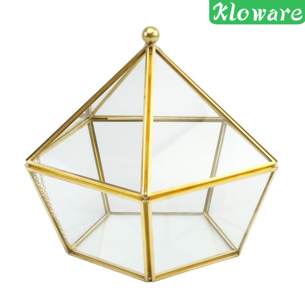 Chậu Trồng Cây Bằng Kính Thiết Kế Hình Học Độc Đáo