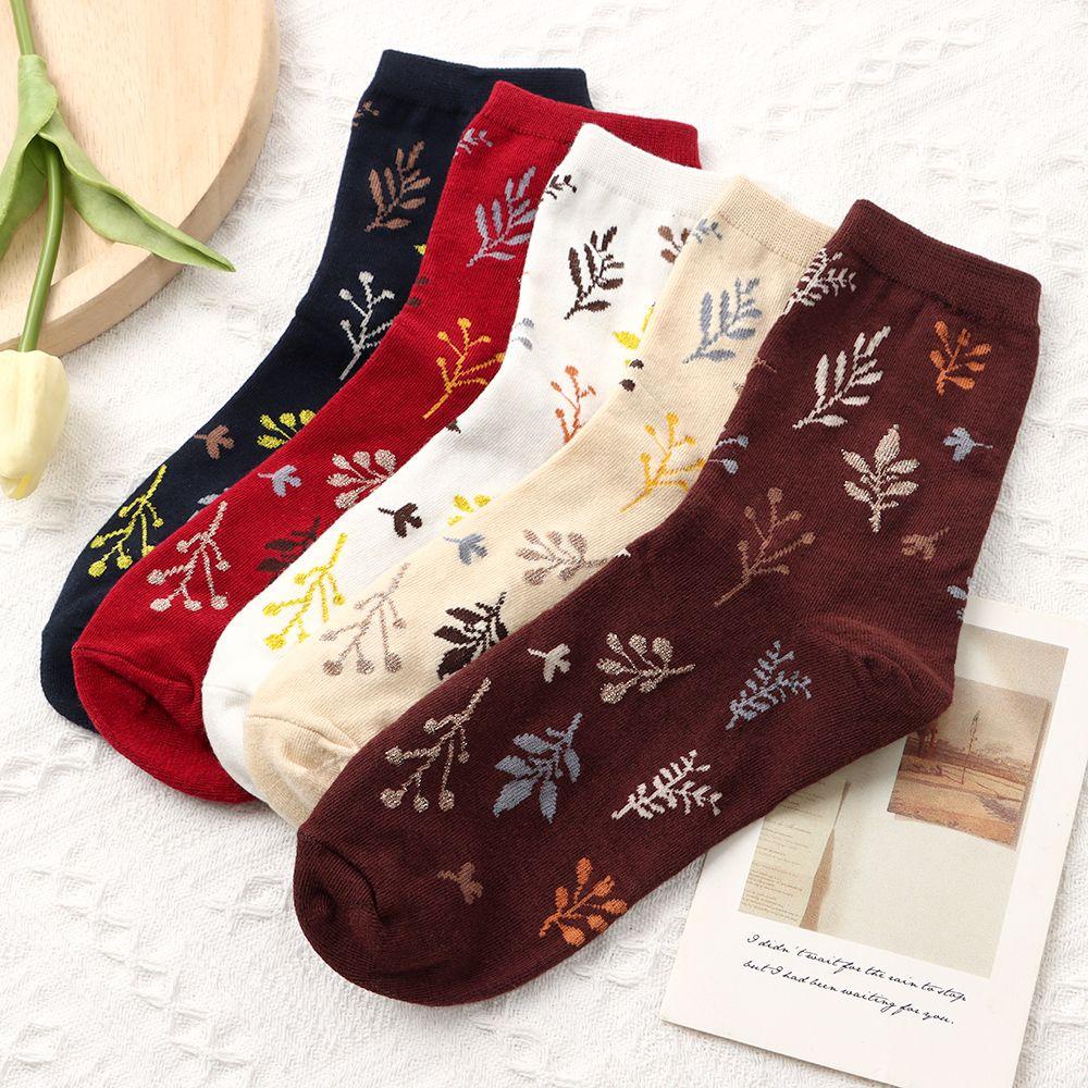 HS Vớ Cotton Không Đường May In Họa Tiết Phong Cách Nhật Bản