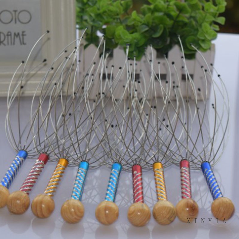 [Hàng mới về] Dụng cụ massage da đầu hình con bạch tuộc bằng thép không gỉ giúp thư giãn