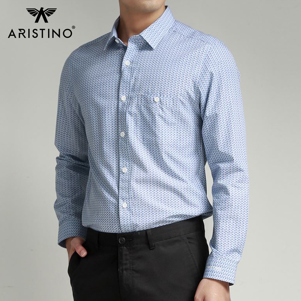 Áo sơ mi nam dài tay Aristino ALS32607 Regular fit suông nhẹ