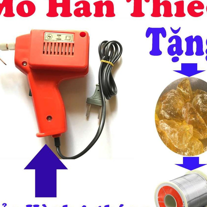 Mỏ hàn xung; mỏ hàn thiếc; mỏ hàn nhiệt (tặng kèm nhựa thông; thiếc hàn)