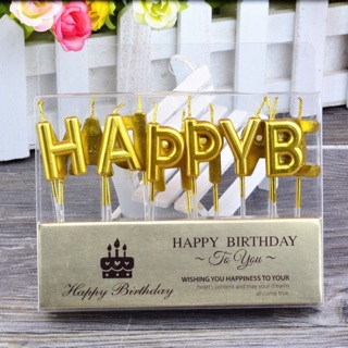Combo 5 Nến Happy birthday nhũ (Loại 1)