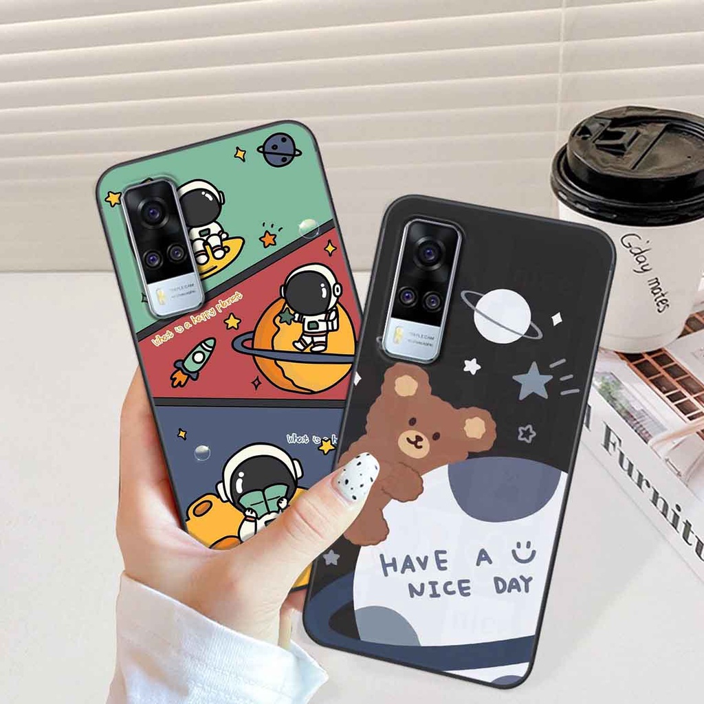 Ốp Vivo Y51 2020 in hình vũ trụ, phi hành gia bầu trời cute dễ thương