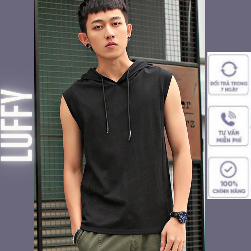 Áo Ba Lỗ, Áo thun unisex Có Mũ vải cotton Hàng Chất Lượng Cao
