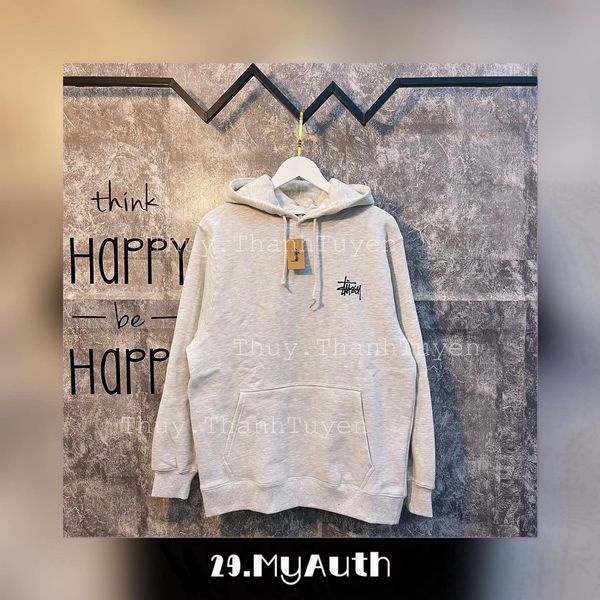 ÁO HOODIE STUSSY  BASIC GREY