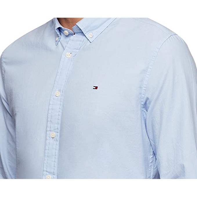 Áo sơ mi Tommy Hilfiger dài tay men's custom fit Long Sleeve Solid Oxford, 78B7122 – 495