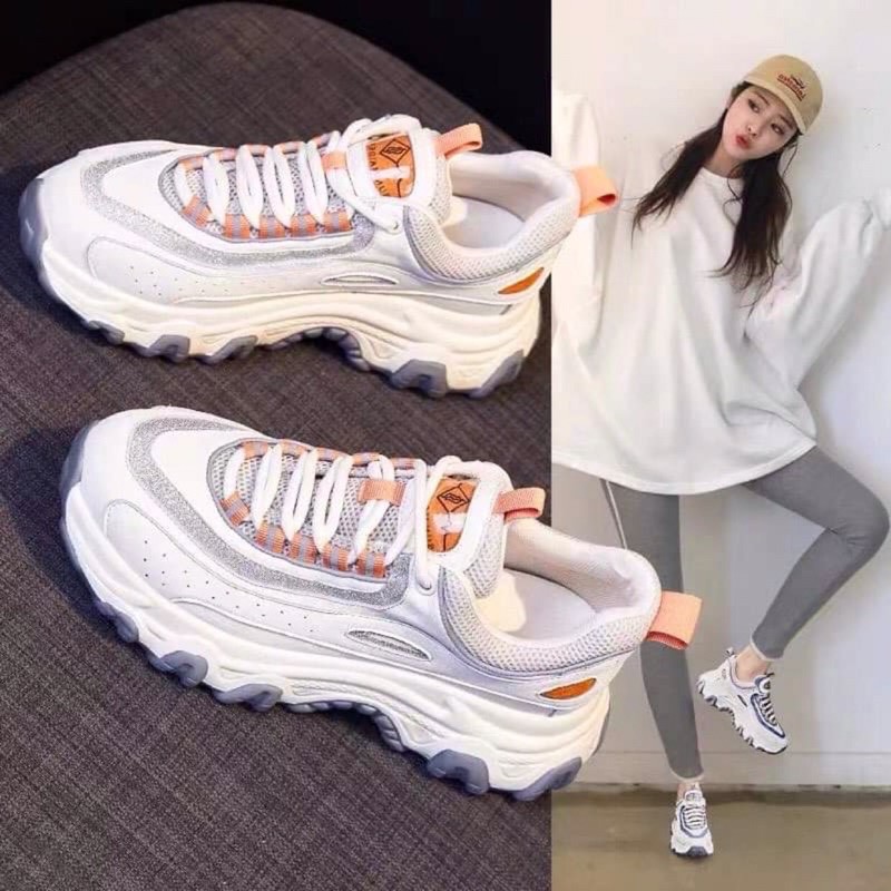 Giày Thể Thao Nữ Độn Đế , Sneaker siêu nhẹ Phong Cách Trẻ Trung Năng Động