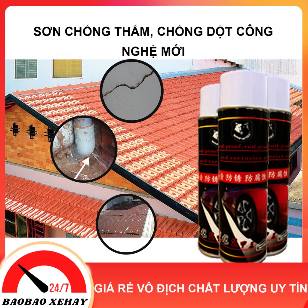 [ Loại Tốt ] Chai Xịt Chống Dột - Dung Dich Chống Thấm Nước, Dột Mái Ngói, Mái Tôn, Bể Cá, Ống Nước