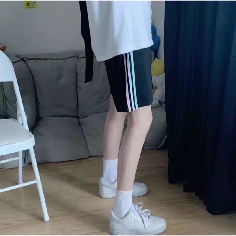 Quần Đùi Ba Sọc Màu KA Closet FREESHIP Quần Short Unisex Nữ Siêu rẻ đẹp