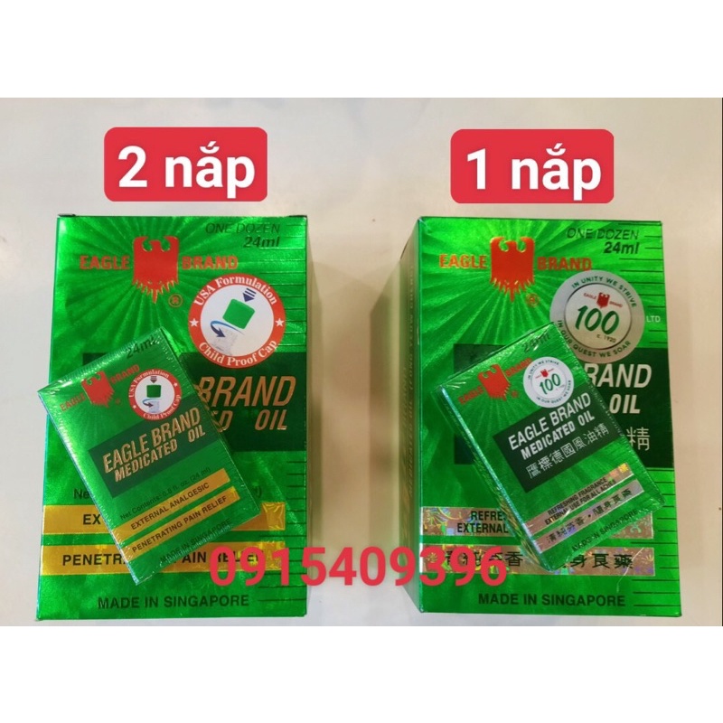 [chính hãng] DẦU CON Ó XANH 1 NẮP NỘI ĐỊA SINGAPORE EAGLE BRAND