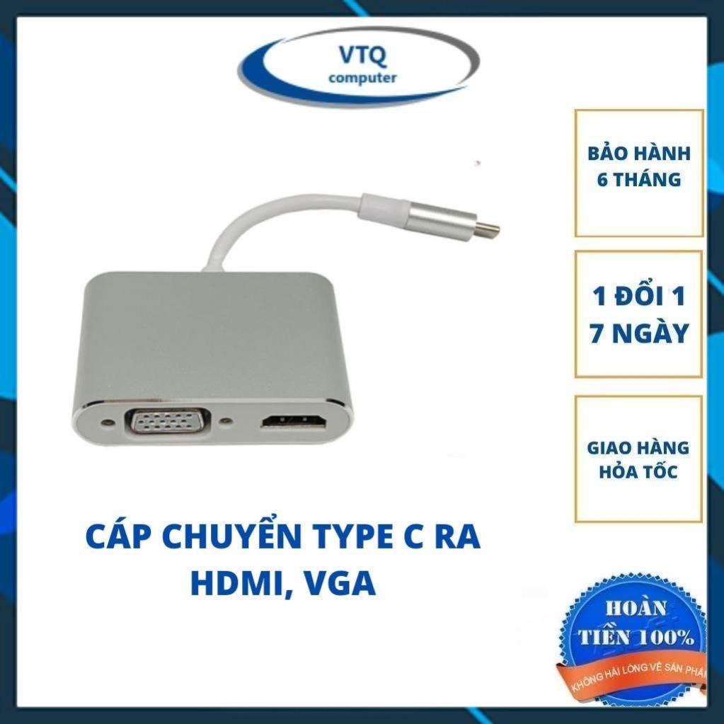Cáp chuyển USB Type-c ra cổng HDMI/ VGA/ USB và cổng sạc hỗ trợ chế độ Dex - UHV41160