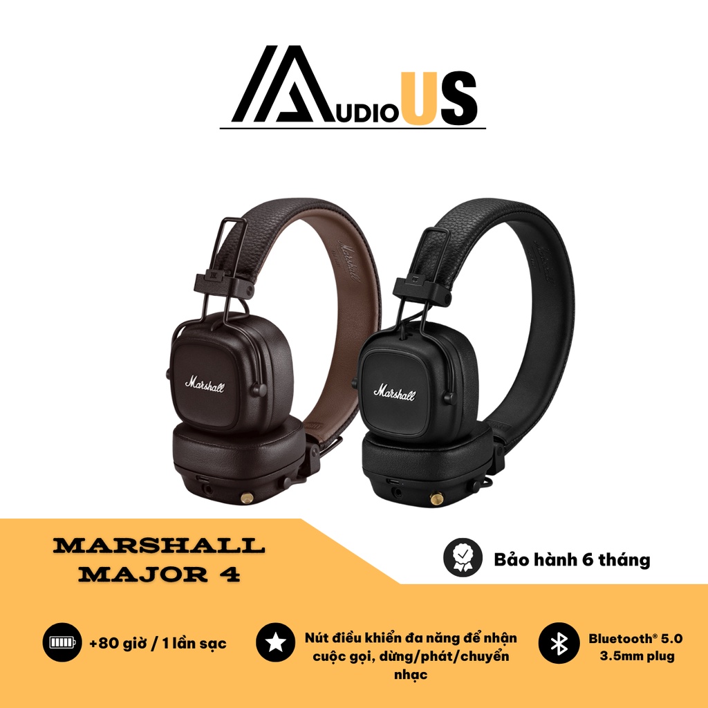 Tai nghe Bluetooth Marshall Major 4 [Hàng Chính Hãng]
