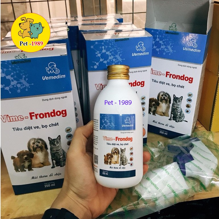 Vime Frondog 250ml Xịt Chống Ve, Bọ Chét ở Chó Mèo An Toàn Hiệu Quả Cho Cả Chó Mèo Mang Thai  Pet-1989