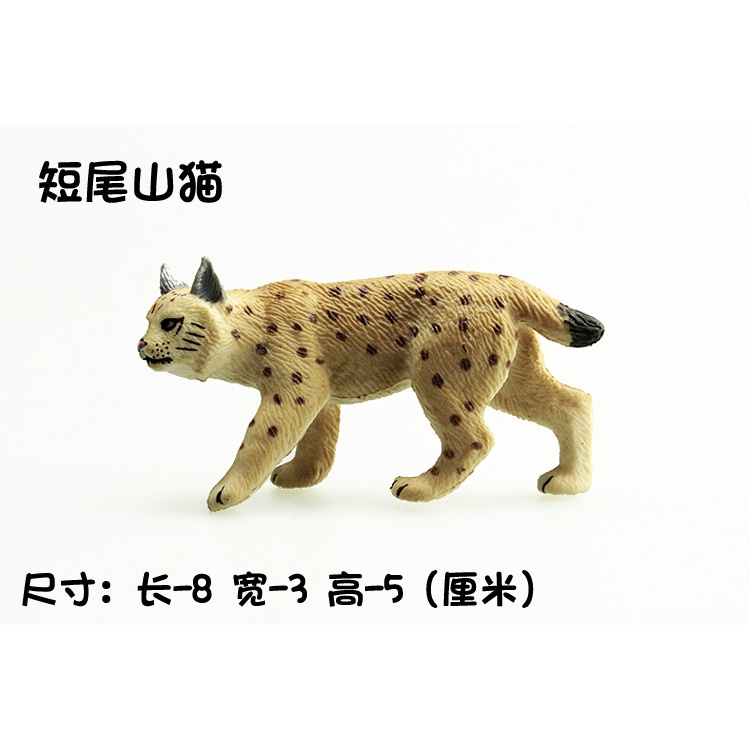 Boys and Girls Birthday Gifts Children's Simulation Solid Wild Animal Model Zoo Toys Bobcat Lynx