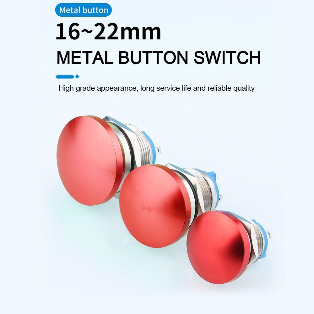 PISTA Set 2 Công Tắc Nhấn Bằng Kim Loại Màu Đỏ Siêu Bền