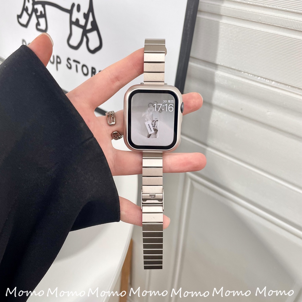 Dây Đeo Inox Cho Đồng Hồ Thông Minh iWatch 7 5 4 3 6 SE 45mm 41mm 40mm 44mm