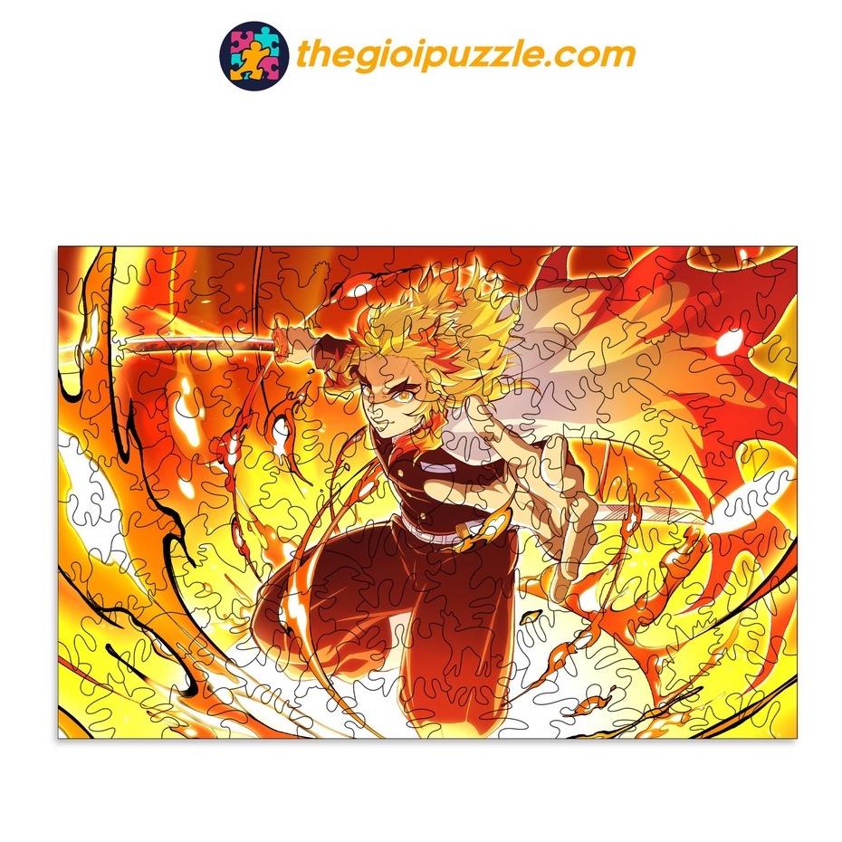 Bộ xếp hình gỗ đồ chơi ghép hình puzzle anime Naruto, One Piece, Dragon Ball, in theo yêu cầu mẫu 1