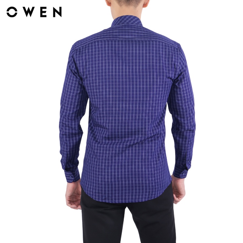 Áo sơ mi Dài tay Owen Bamboo Regular Fit màu Xanh - AR22747D