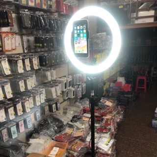 Đèn make up, đèn led right, cây live stream đa năng size đèn 26 cm tuỳ chỉnh được độ cao và ánh sáng