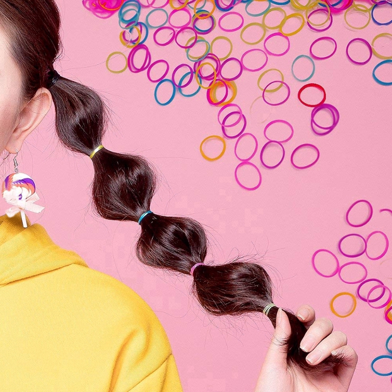 Dây Thun Cột Tóc Nhiều Màu 17KM Phong Cách Hàn Quốc Dùng Một Lần Cho Bé Gái