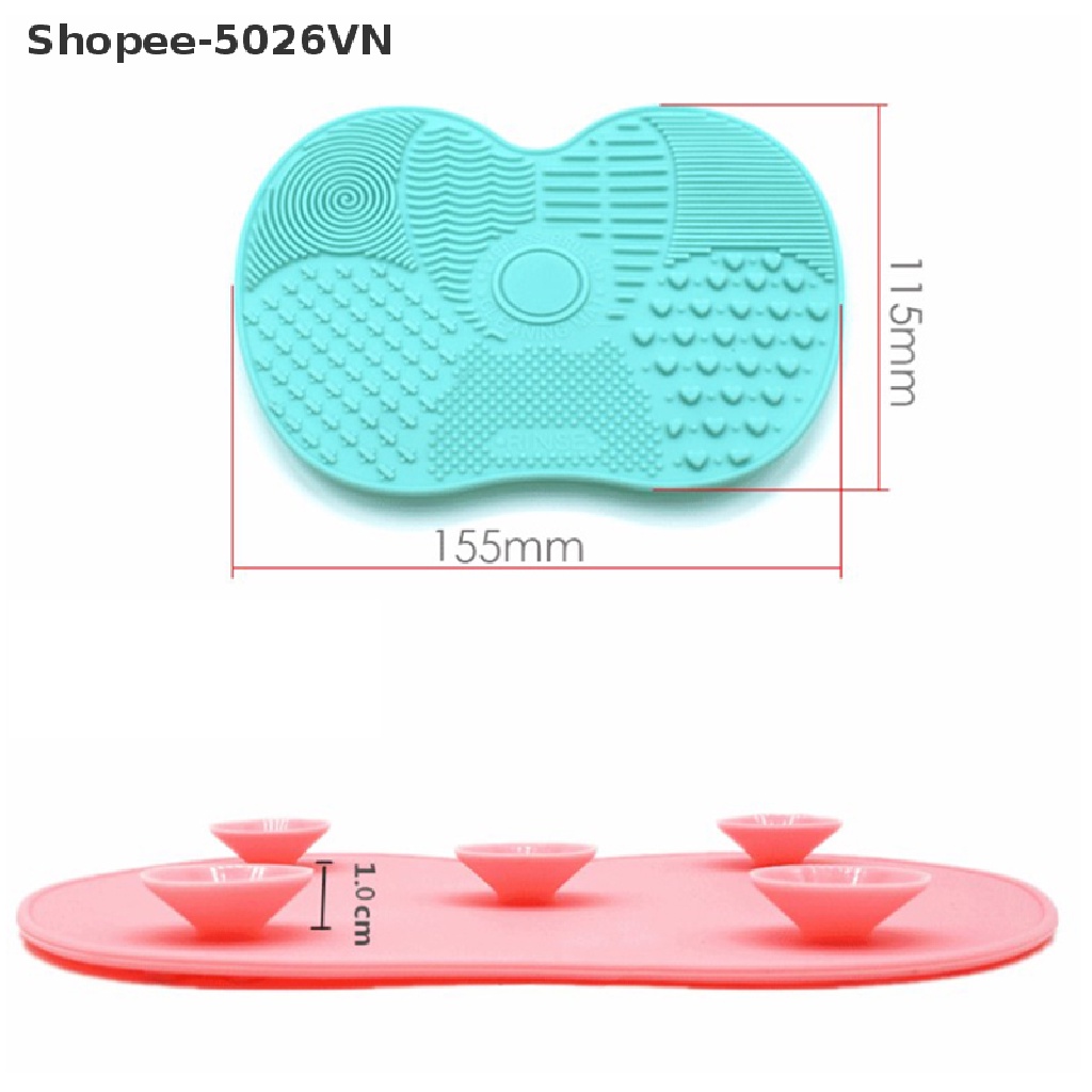 [Hàng mới về] Miếng đệm vệ sinh cọ trang điểm bằng silicone tiện dụng