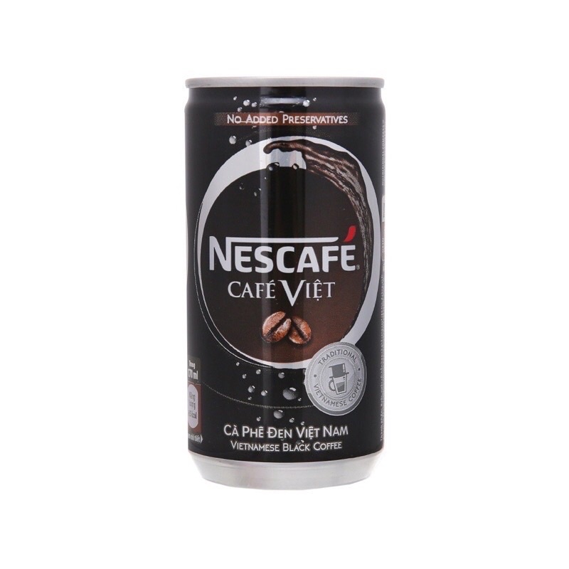 1 thùng(24 lon*170ml) cafe đen nescafe cafe việt uống liền(date mới- có ship hỏa tốc HCM)