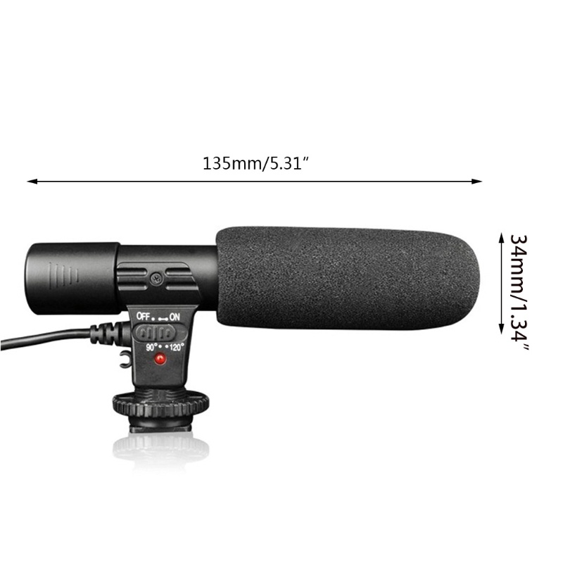 Micro ghi âm stereo Mic-01 3.5mm DV cho máy quay phim DV SLR chất lượng cao