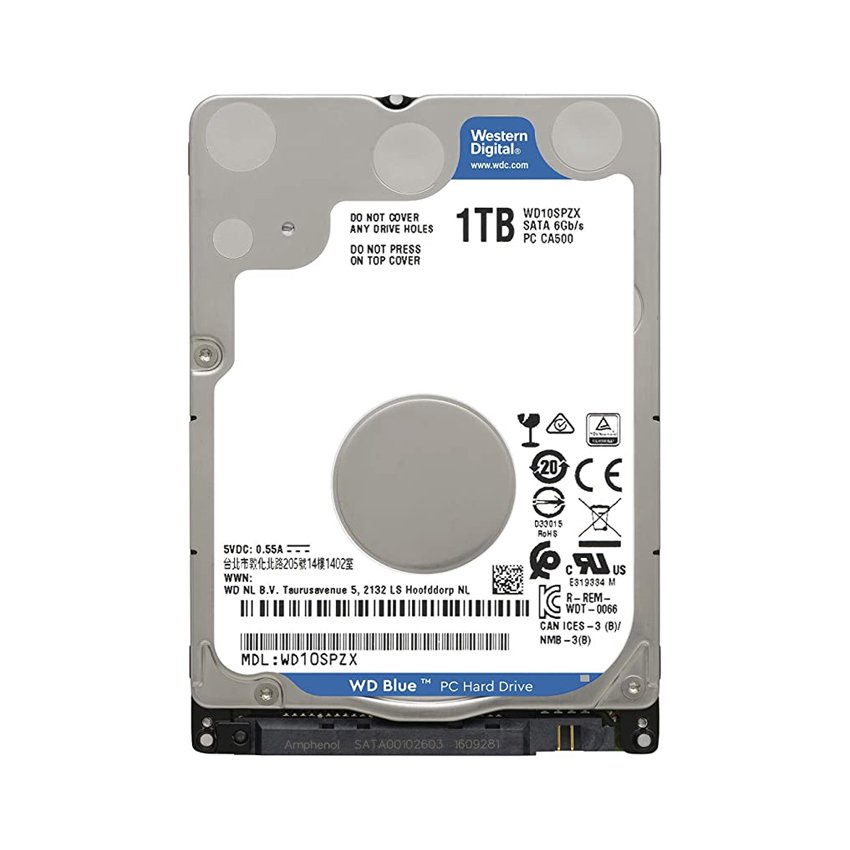 Ổ cứng HDD Laptop WD 1TB Blue 2.5 inch được thiết kế với vật liệu nhôm cao cấp tăng sức mạnh ổ đĩa 30%