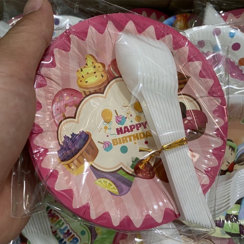 Đĩa Muổng Ăn Bánh Kem, Đĩa muổng nhựa ăn bánh sinh nhật, dĩa nhựa ăn bánh sinh nhật  ABSHOP COM VN
