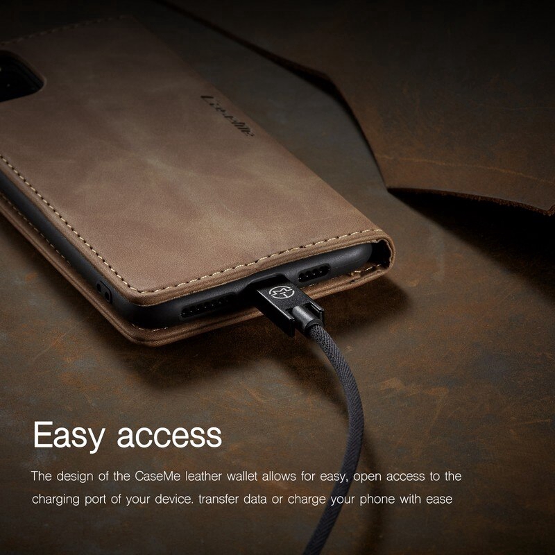 Caseme Magnetic Flip Card Wallet Leather Case For iPhone 11 Pro X XR XS Max 7 8 6 6s Plus Anti-knock Phone Holder Protection Cover