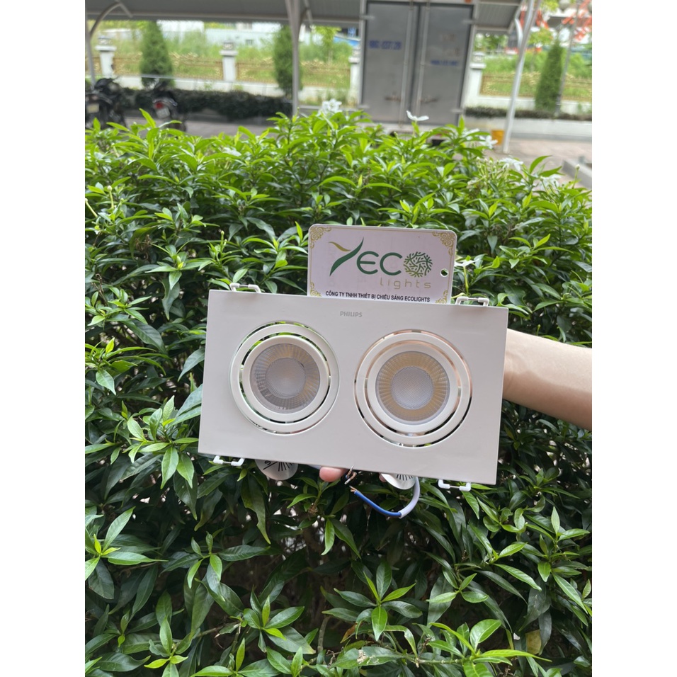 Đèn Philips Downlights âm trần đôi 2x6W, ánh sáng 4000K