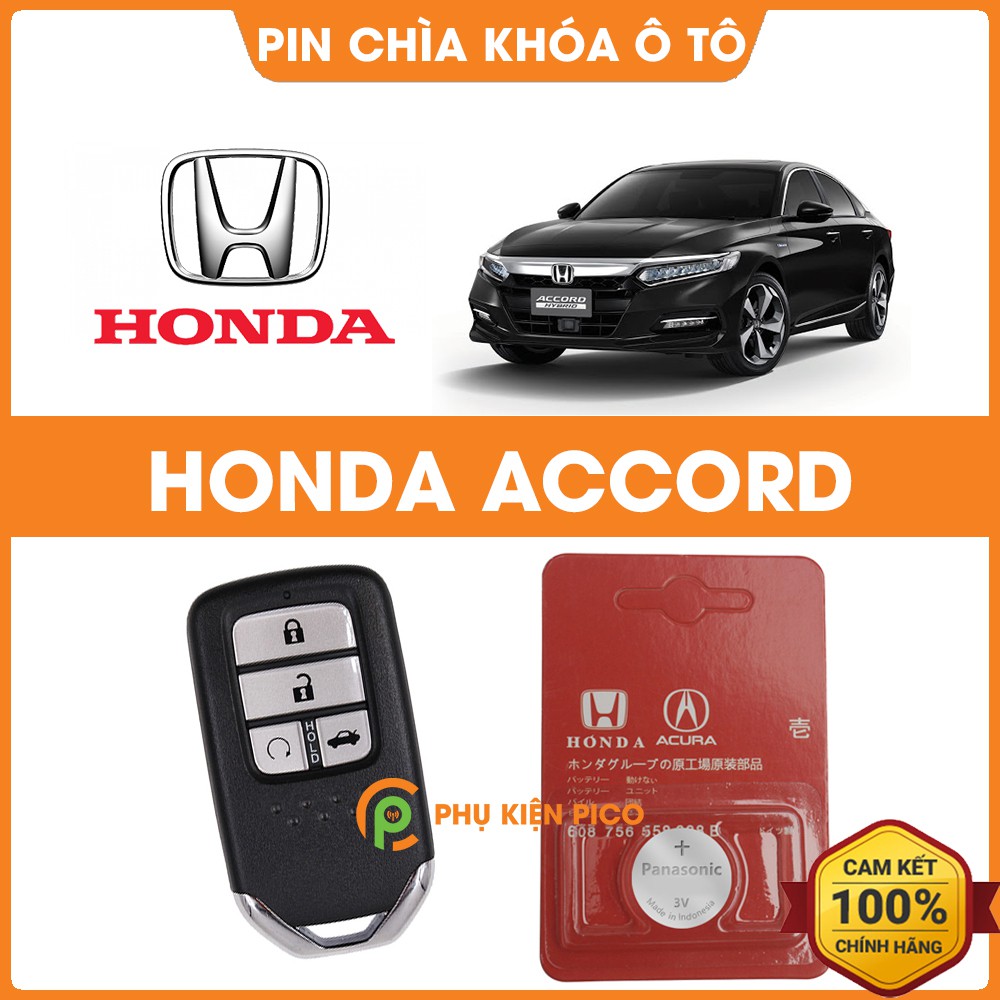 Pin chìa khóa ô tô Honda Accord chính hãng Honda sản xuất tại Indonesia 3V Panasonic