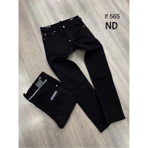 Quần Jean Biker Dsq2 Khoá Quần - Quần Khoá Nam Đen Trơn Cực Chất