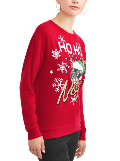 Áo thun hình mèo Noel No Boundaries dài tay Bigsize