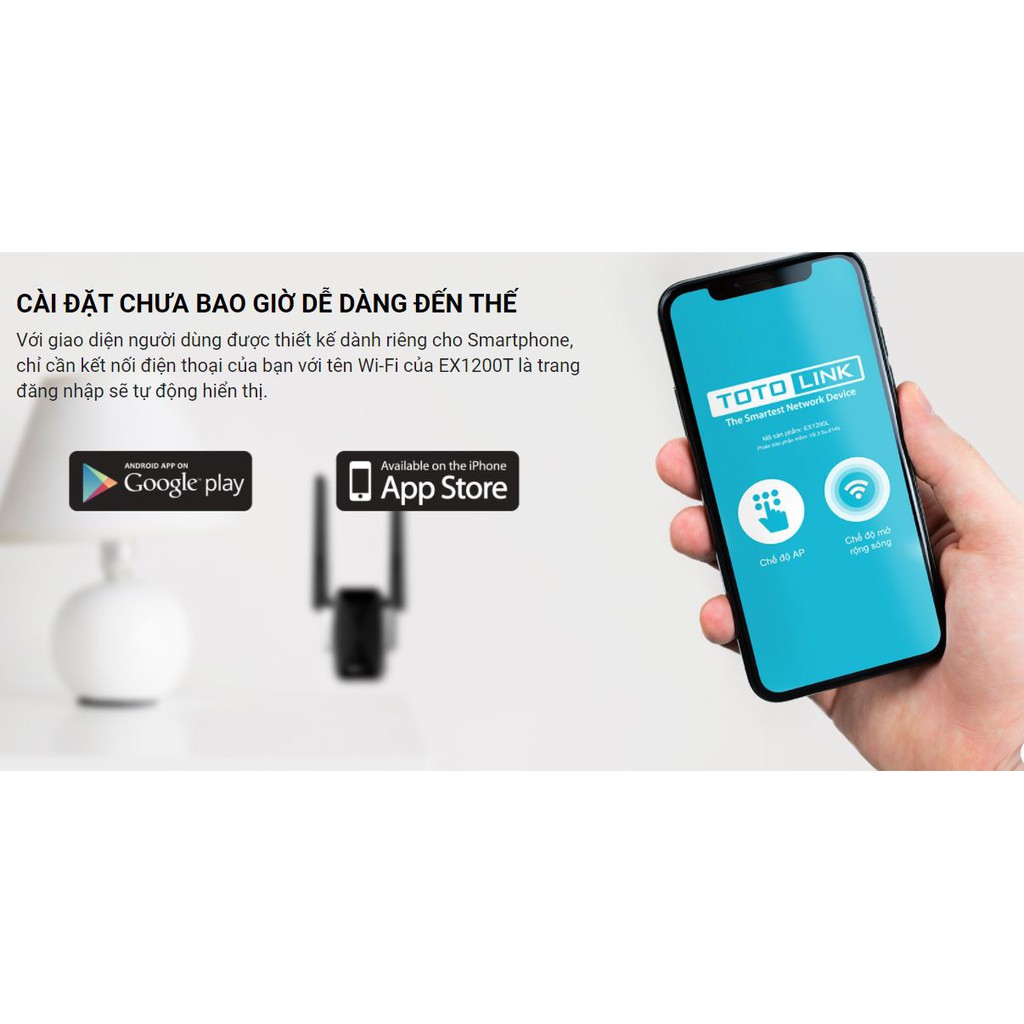 Bộ kích sóng Wifi băng tần kép TOTOLINK EX1200T | BigBuy360 - bigbuy360.vn