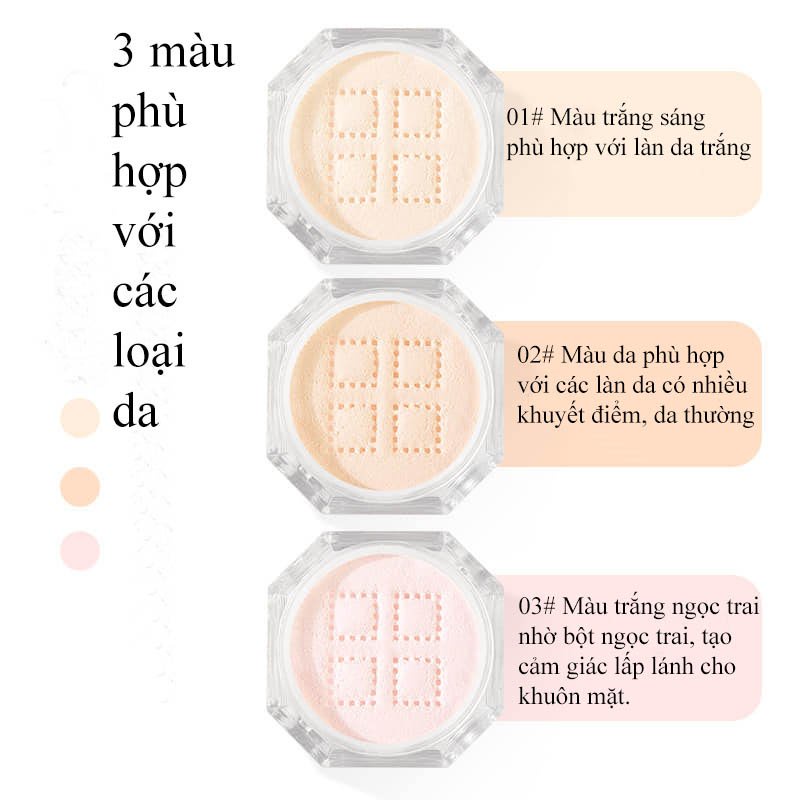 Phấn Phủ Dạng Bột Heyxi Chống Nước Chống Mồ Hôi Kiểm Soát Dầu Đa Chức Năng xincosmetics | BigBuy360 - bigbuy360.vn