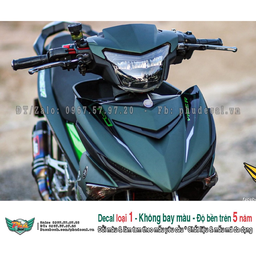 Tem rời xe Exciter 150 Y15ZR Xanh xám indo (A)