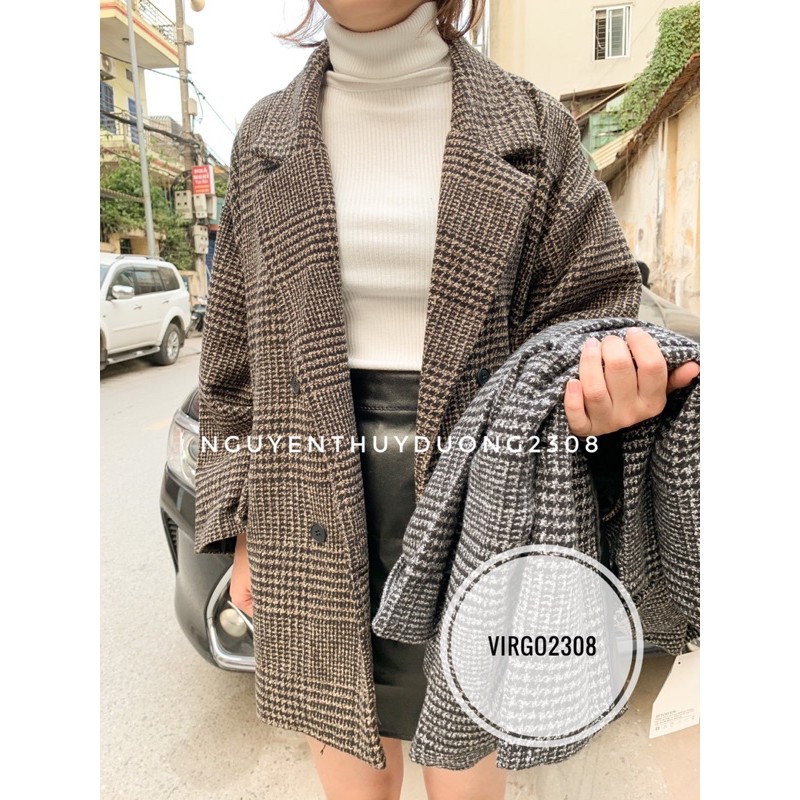 [Ảnh thật/Video]Áo khoác dạ phong cách ulzzang/Áo khoác dạ túi vát Quảng Châu | BigBuy360 - bigbuy360.vn