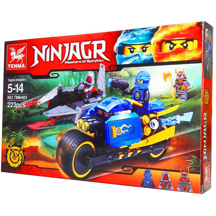 Bộ Lego Xếp Hình Ninjago Siêu Moto Chiến Đấu Và Phi Thuyền. Gồm Có 223 Chi Tiết. Lego Ninjago Lắp Ráp Đồ Chơi Cho Bé