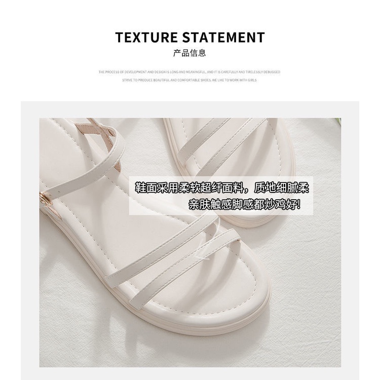 Sandal Đế Bằng Thiết Kế Mới Đơn Giản Thời Trang Mùa Hè 2022 Dành Cho Nữ