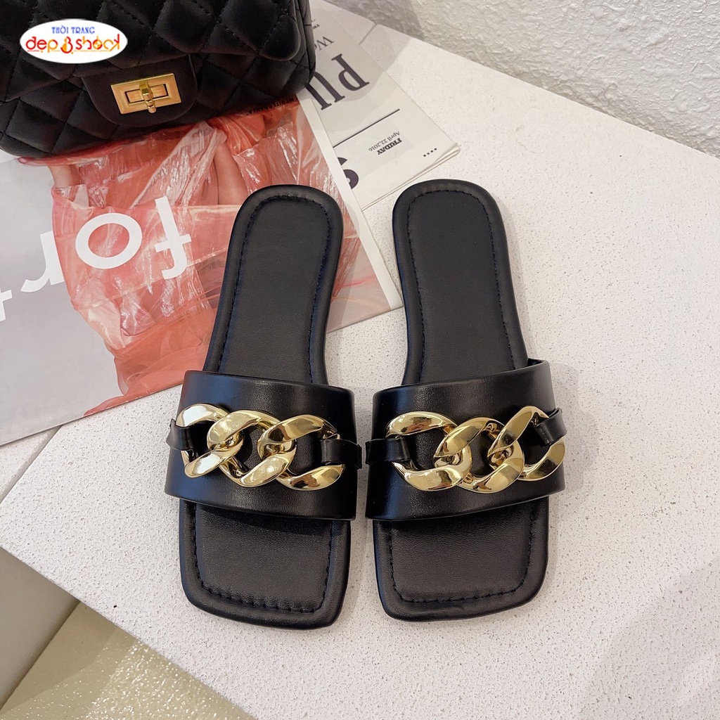 Dép lê quai ngang bigsize dép quai ngang nữ cao cấp bản xích có size lớn 42 43