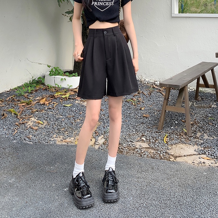 Quần Short Nữ Lưng Cao Ống Rộng Thời Trang Hàn Quốc