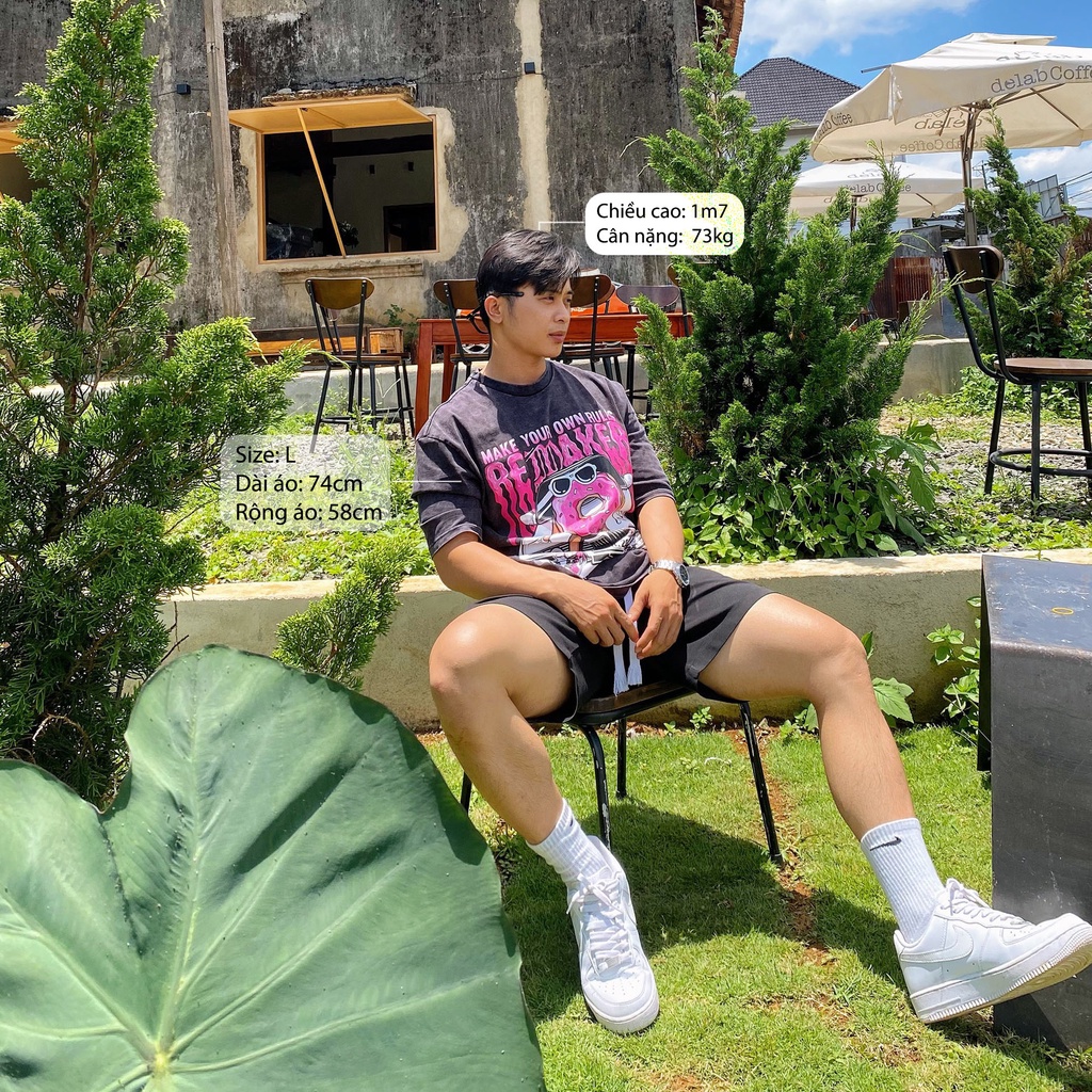 Áo Thun Unisex REMAKER Donumer Tee Oversize - Washed - Local Brand Chính Hãng