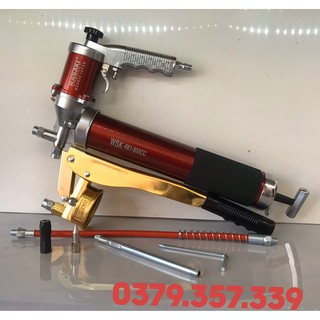 Súng bơm mỡ bò kết hợp dùng hơi và dùng tay bình 900cc