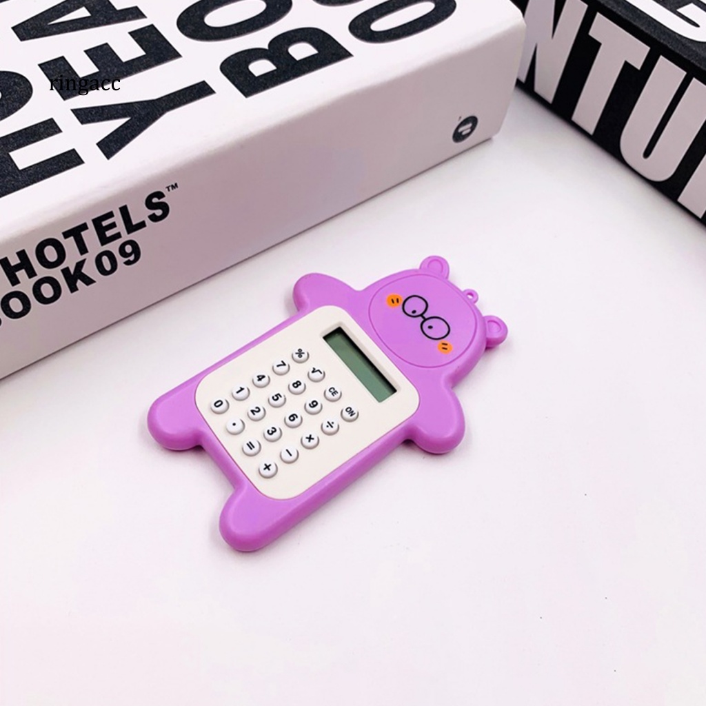 Máy Tính Cầm Tay Mini Màn Hình Kỹ Thuật Số Họa Tiết Hoạt Hình Dễ Mang Theo Tiện Dụng