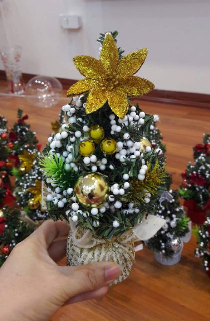 (Combo 03 cây)  - Cây thông noel mini để bàn làm việc, bàn học