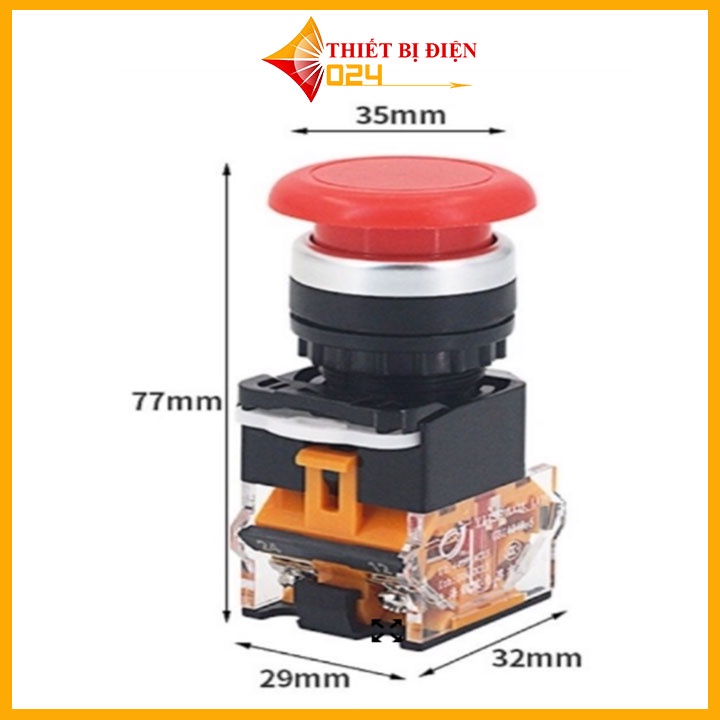 Nút Bấm Khởi Động LA38-11M 22mm Nhấn Nhả 1 Đóng-1 Mở