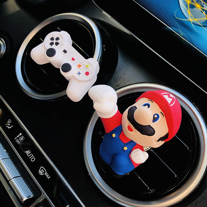 Car Aromatherapy Cute Mario Fragrant Stone Car Air Conditioning Air Outlet Car Perfume Decoration All Products Female car accessories aV2G
