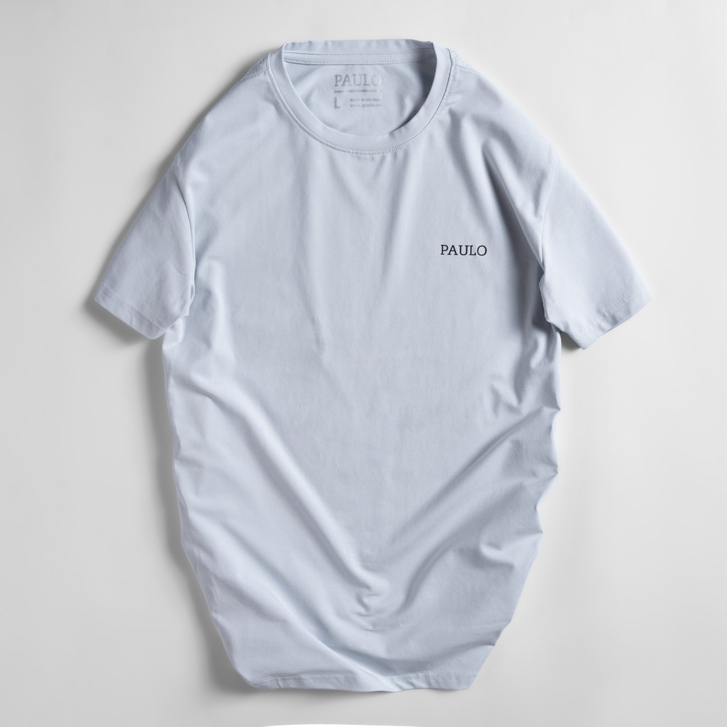 Áo thun nam cổ tròn PAULO vải Cotton lạnh co giãn,dày dặn, form regular fit P01
